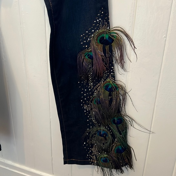 NWOT Ralph Lauren Black Label Peacock Feather Jeans - Picture 14 of 16